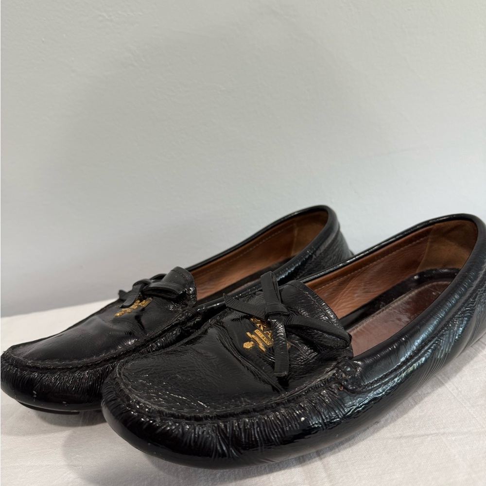 Woman’s Prada Black Leather Loafers - Picture 3 of 4